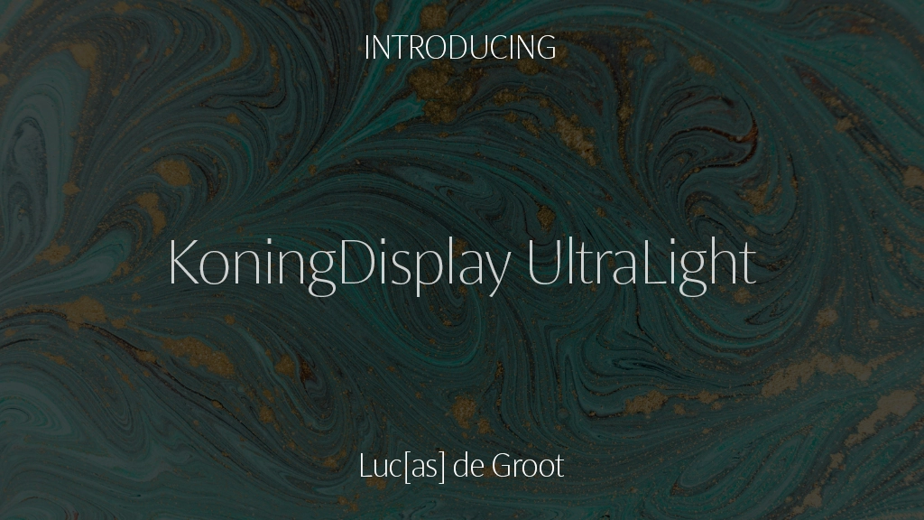 KoningDisplay Trial UltraLight Font Sample Images  1