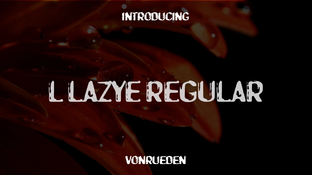 L Lazye Regular Font Sample Images  1