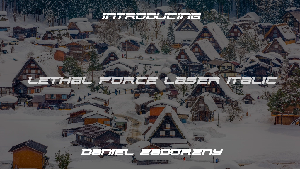 Lethal Force Laser Italic Font Sample Images  1