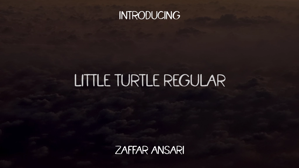Little turtle Regular Font Sample Images  1
