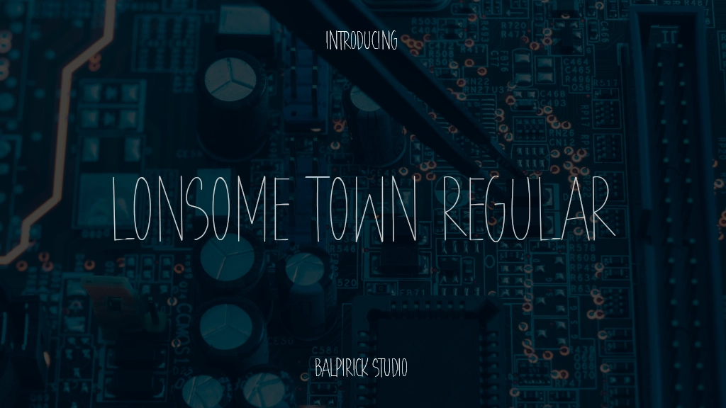 Lonsome Town Regular Imagens de amostra de fonte  1