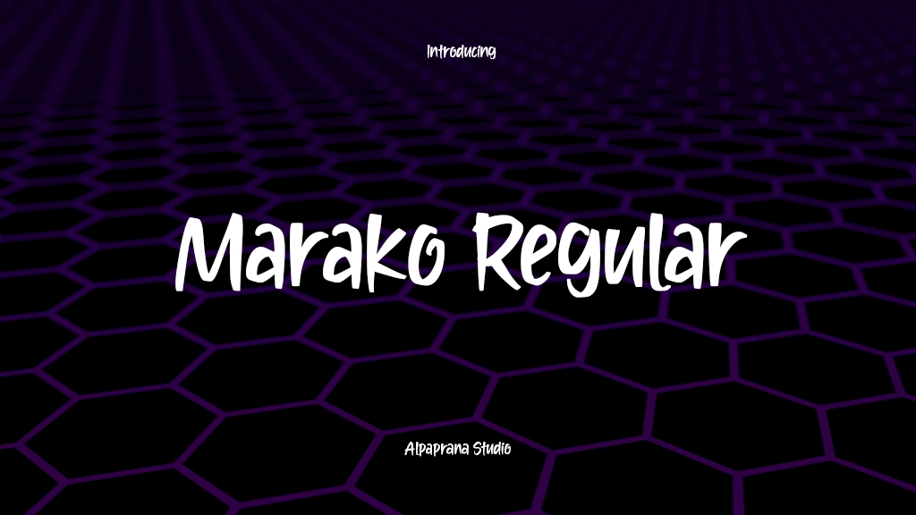 Marako Regular Font Sample Images  1