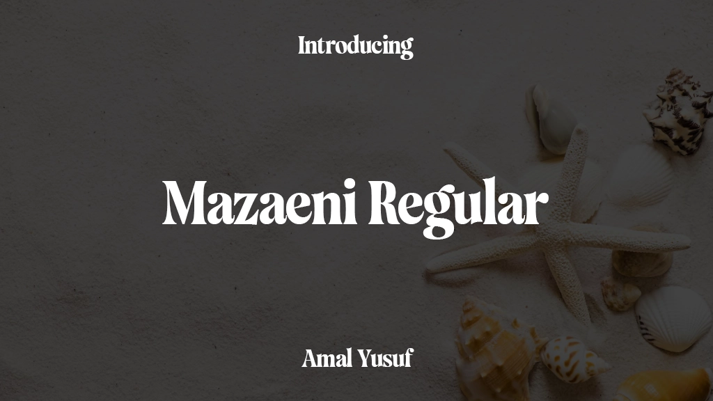 Mazaeni Trial Regular 字体样本图像  1