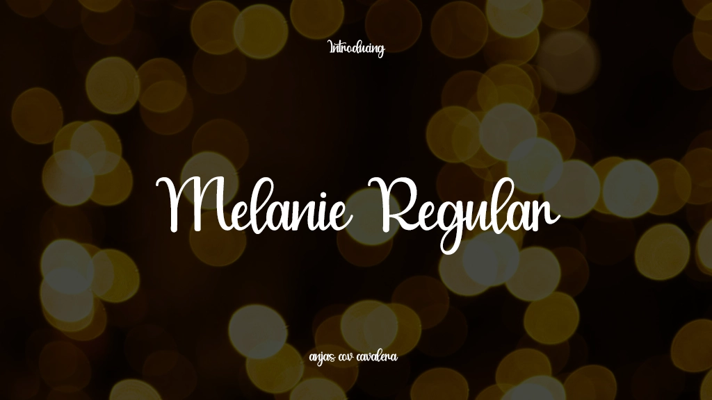 Melanie Regular Font Sample Images  1