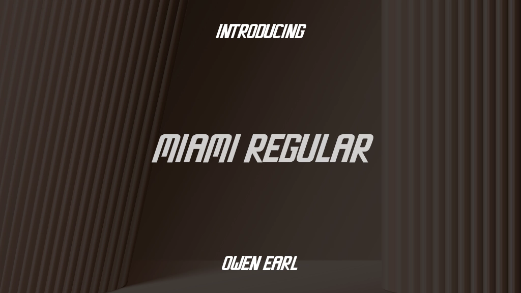 Miami Regular Imágenes de muestra de fuentes  1
