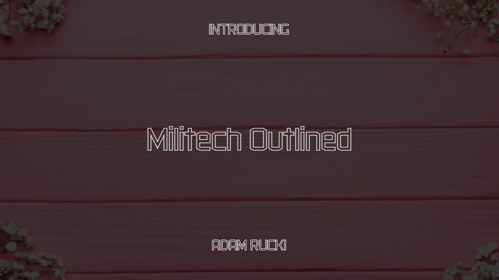 Militech Outlined Font Sample Images  1