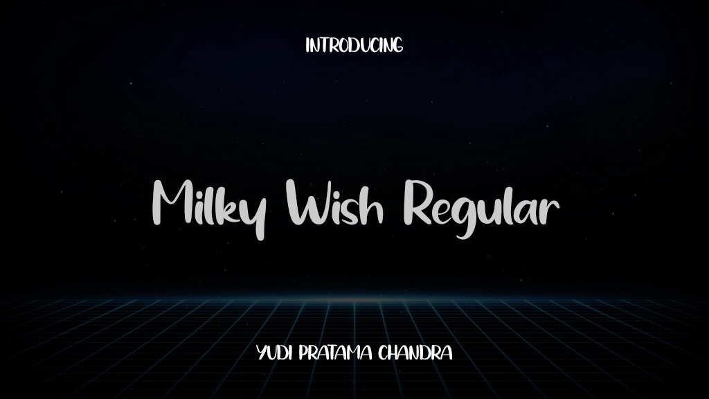 Milky Wish Regular Font Sample Images  1