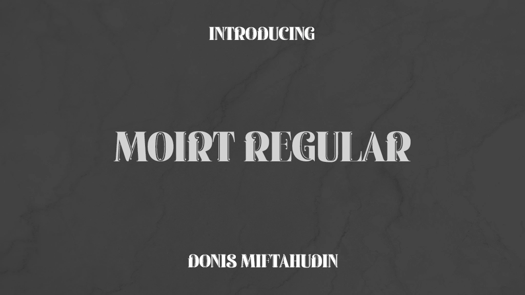 Moirt Personal Use Regular フォントサンプル画像  1