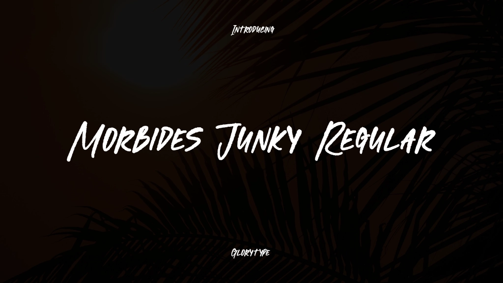 Morbides Junky Regular Images d’exemples de polices  1