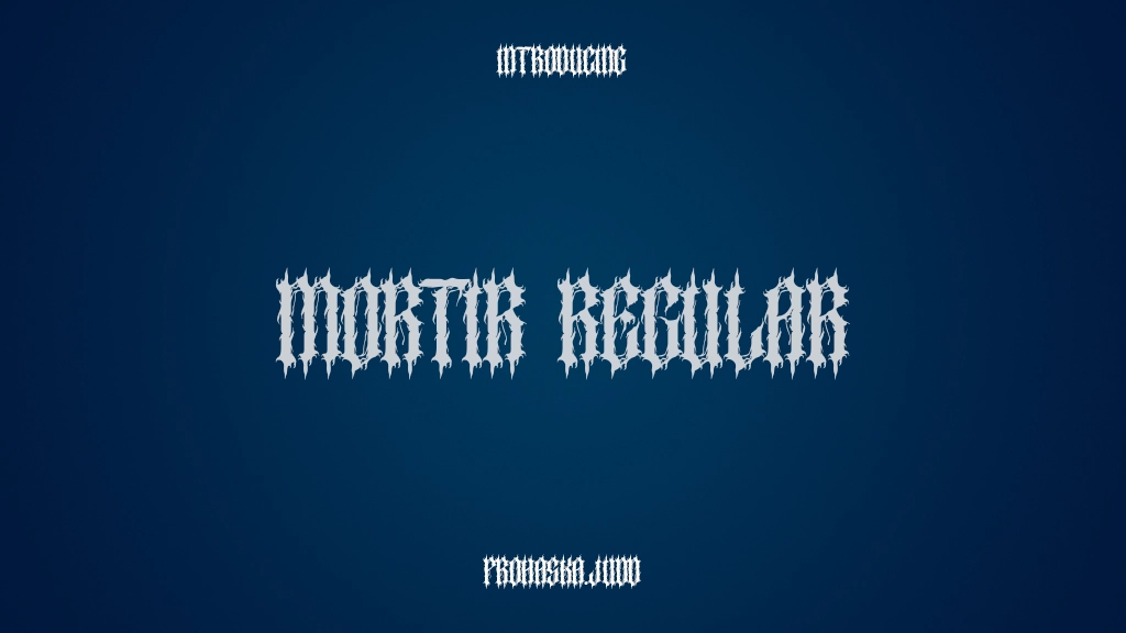 Mortir Regular Font Sample Images  1