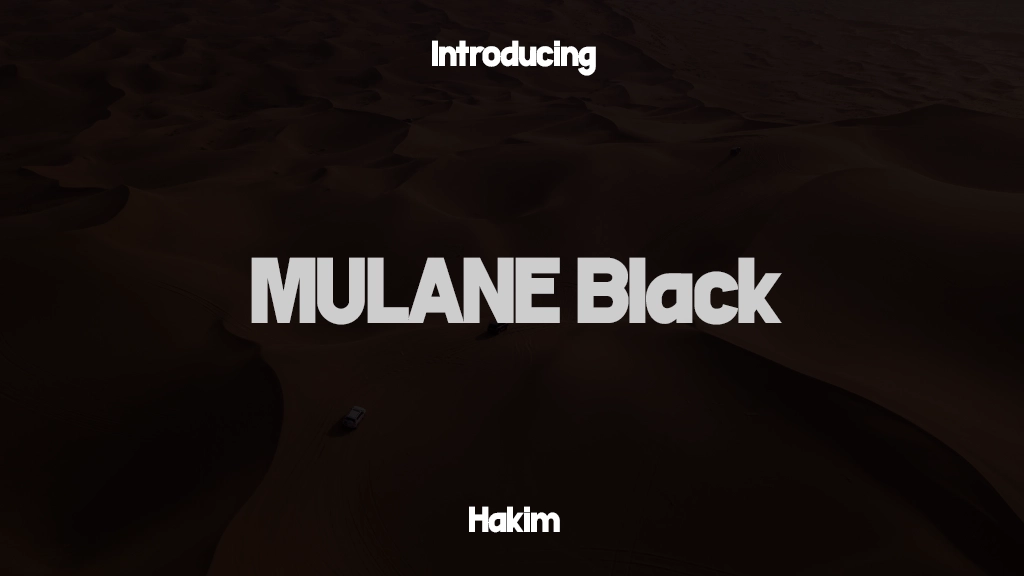 MULANE Black Personal Use Font Sample Images  1