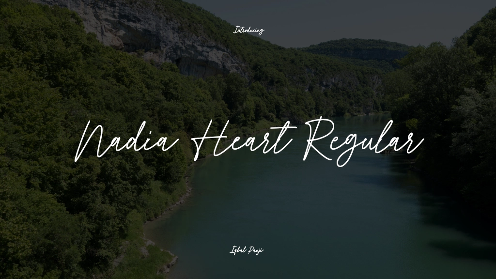 Nadia Heart Regular Font Sample Images  1