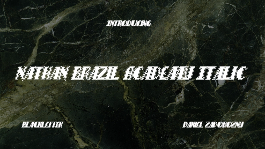 Nathan Brazil Academy Italic Italic Font Sample Images  1
