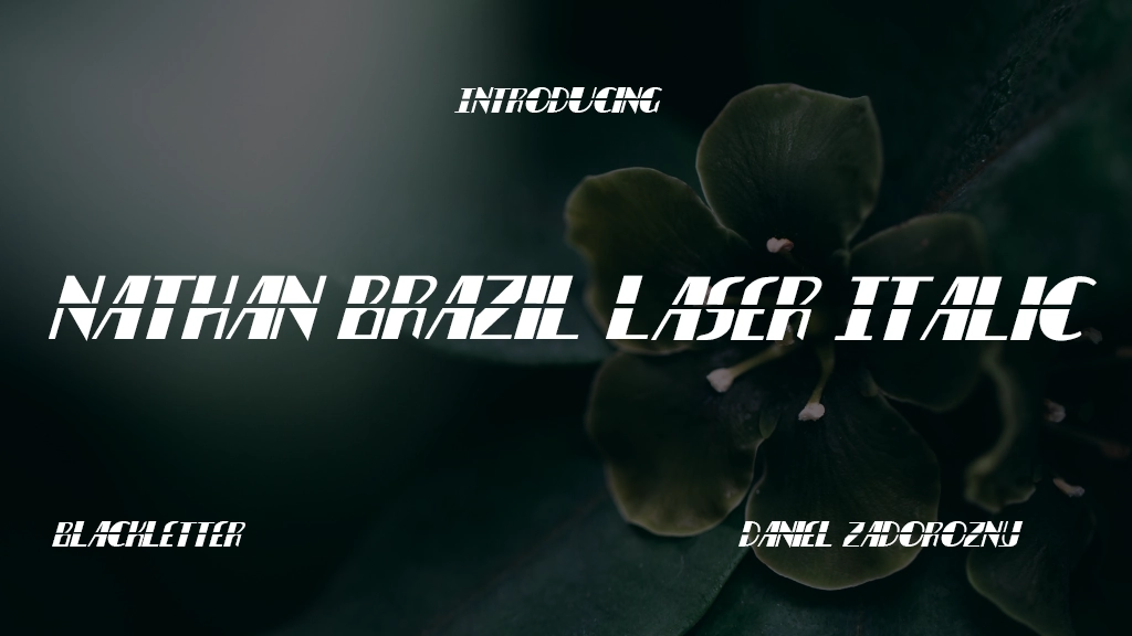 Nathan Brazil Laser Italic Italic Immagini di esempio dei caratteri  1