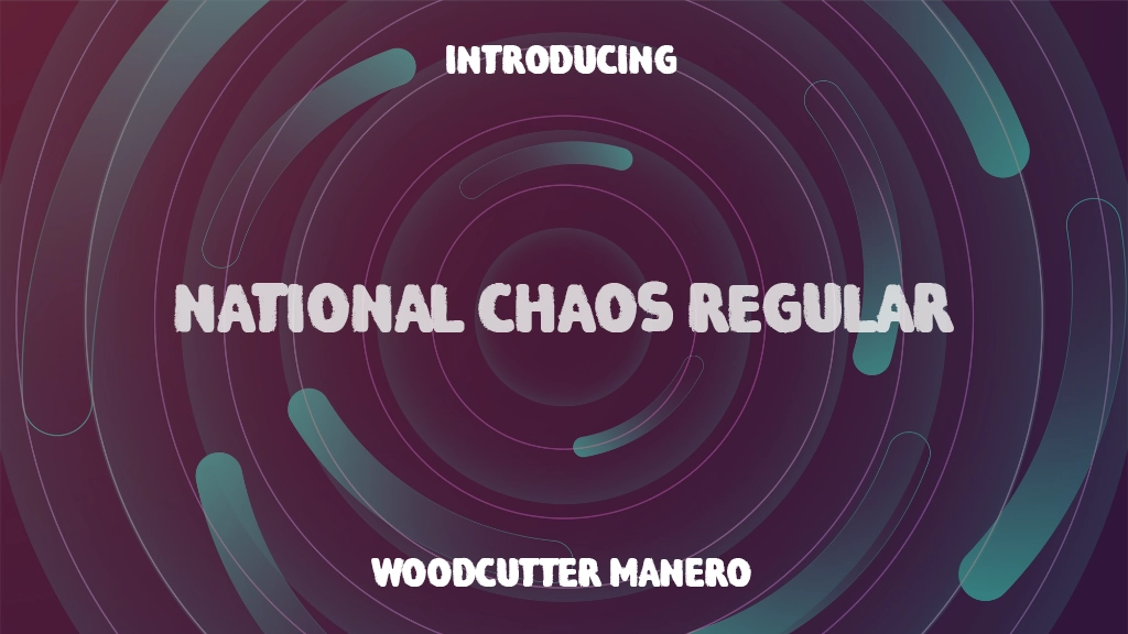 National Chaos Regular Imagens de amostra de fonte  1