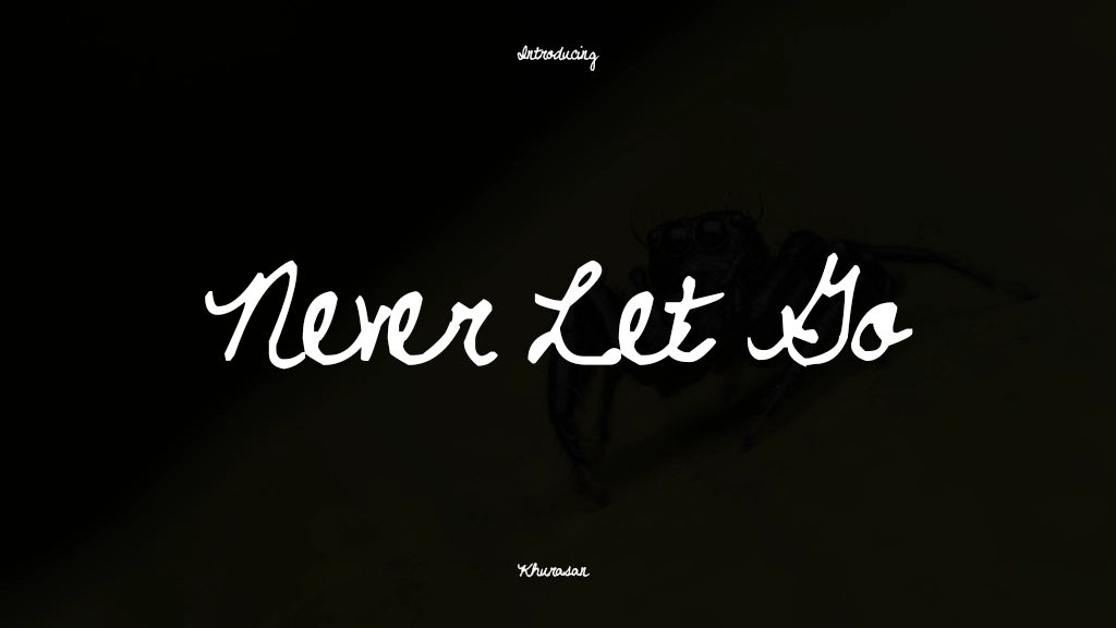Never Let Go Font Sample Images  1
