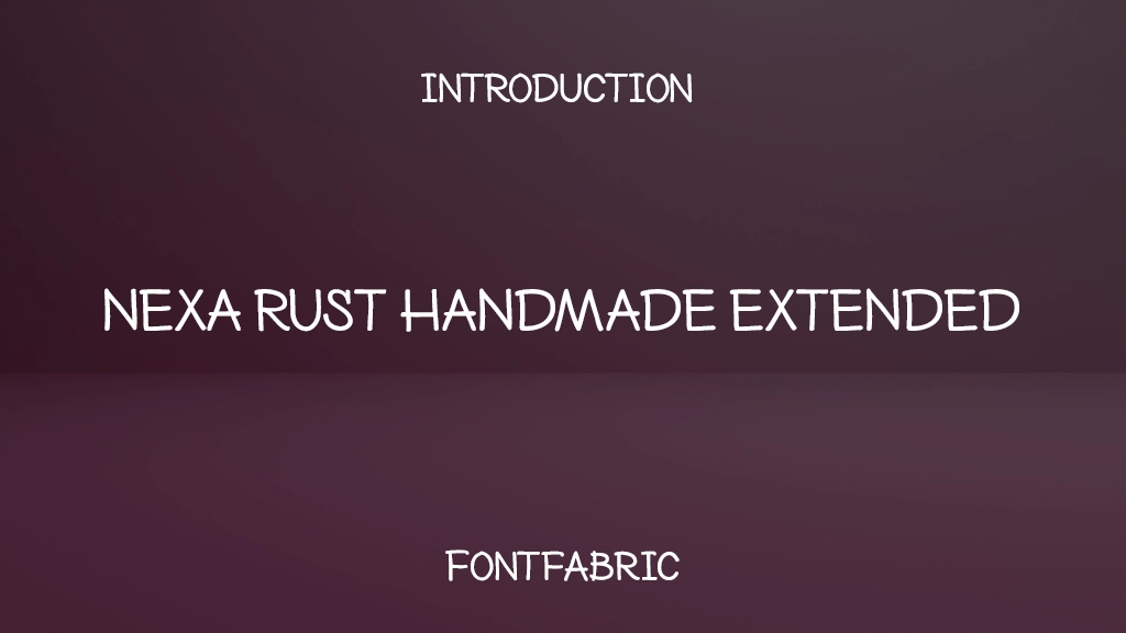 Nexa Rust Handmade Extended Font Sample Images  1