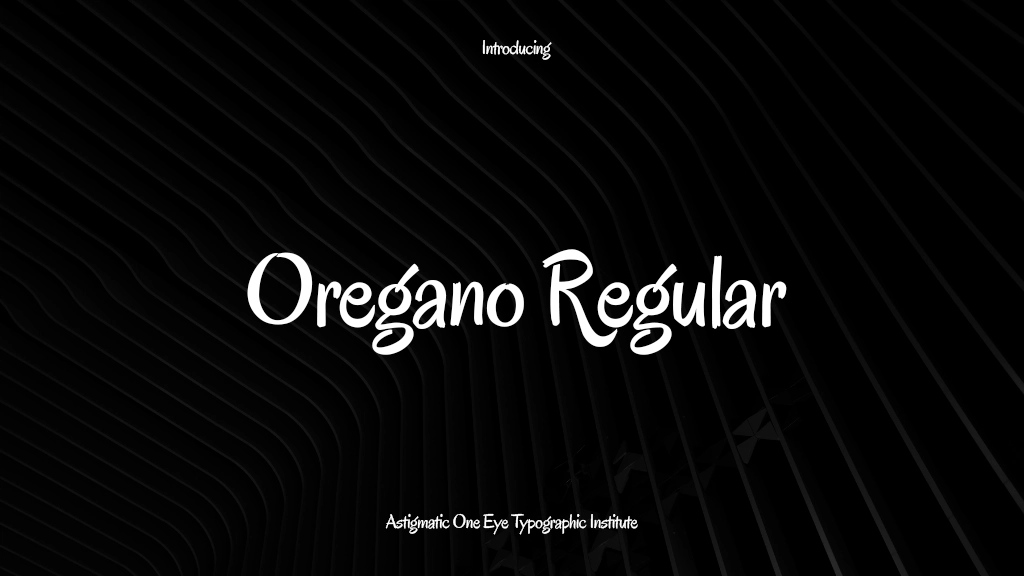 Oregano Regular Font Sample Images  1