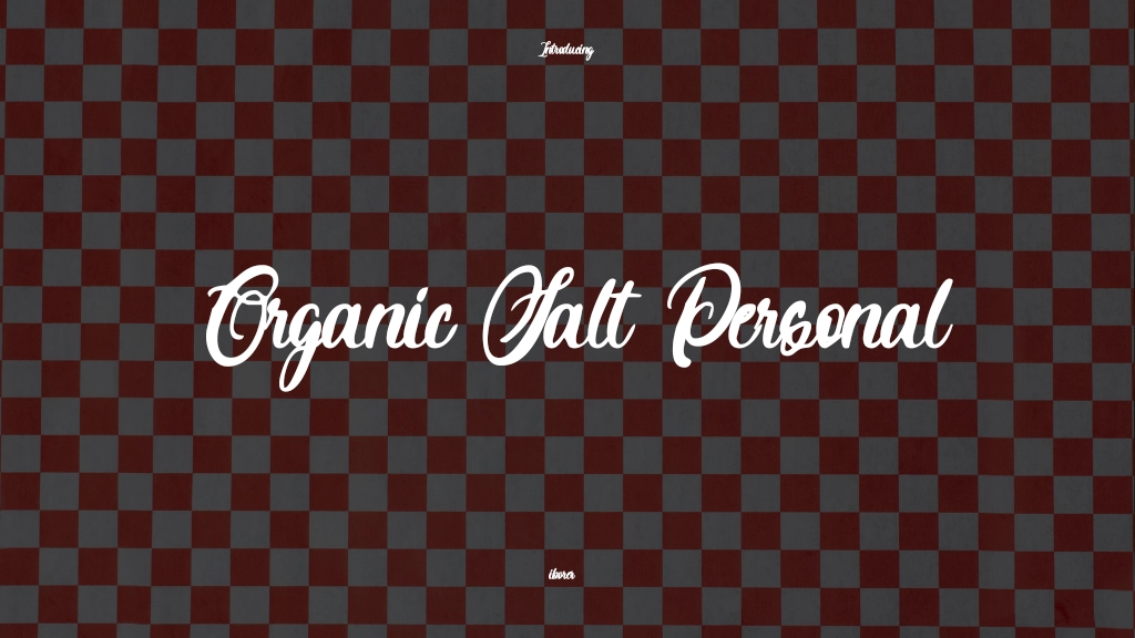Organic Salt Personal フォントサンプル画像  1