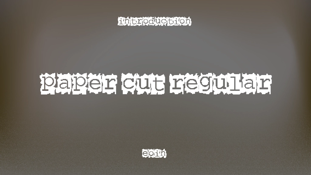 Paper Cut Regular Font Sample Images  1