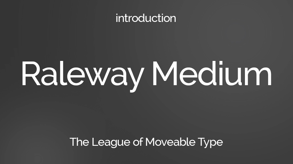 Raleway Medium Immagini di esempio dei caratteri  1