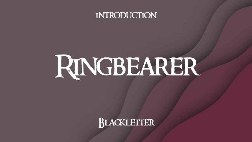 Ringbearer Beispielbilder für Schriftarten  1