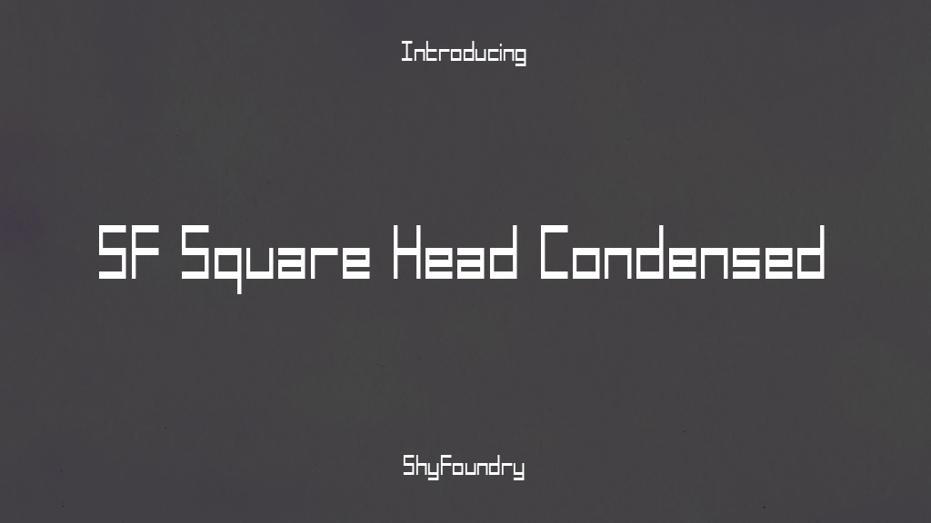 SF Square Head Condensed Immagini di esempio dei caratteri  1