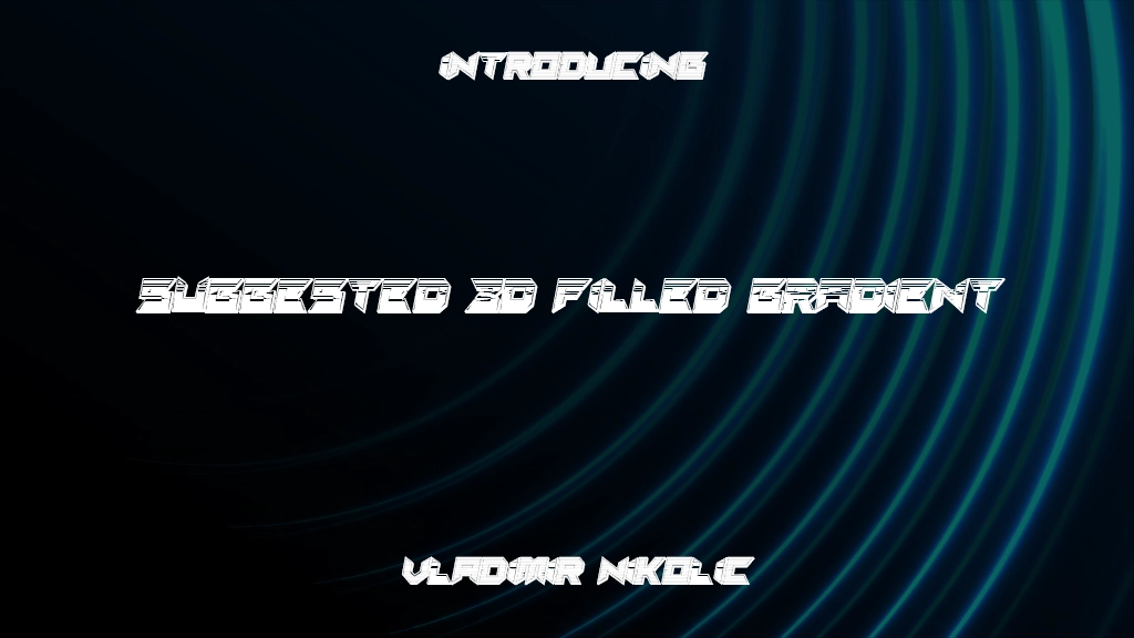Suggested 3d Filled Gradient Immagini di esempio dei caratteri  1