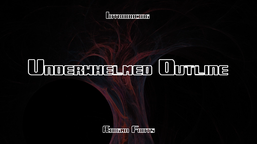 Underwhelmed Outline Immagini di esempio dei caratteri  1